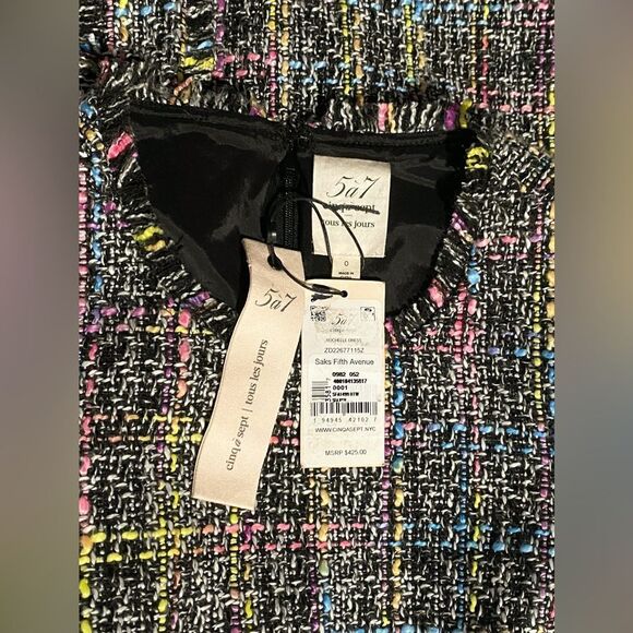 Cinq à Sept Rochelle Belted Tweed Minidress size 0 - Picture 14 of 15